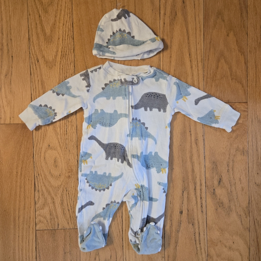 Carter's 3 month Dinosaur Sleeper and Hat